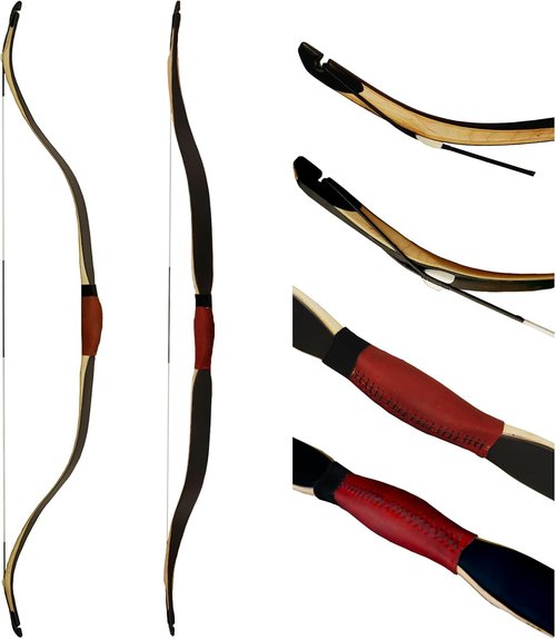 AF Archery Turkish Recurve Bow, 50" High-Performance Traditional Laminated Hunting Horse Bow for Adults Youth Beginners Enthusiasts and Hunting