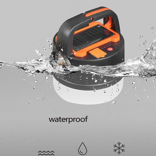 Camping Tent Light LED Solar Lantern Bulb with Remote Control Hanging Waterproof Rechargeable 5000LM Flashlight Portable 5 Lighting Modes 4 Power Display Outdoor Hurricane Power Outage 1 Pack