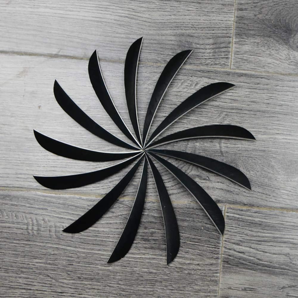 ZSHJGJR Archery Arrow Feathers 3 Inch 4Inch 5 Inch Turkey Feathers Fletchings Arrow Feathers Fletches Right Wing for DIY Hunting Arrows 50PCS