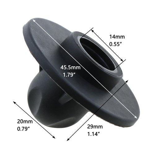 LUORNG 4PCS 14mm Tube Diameter Black Camping Chair Foot Cover Plastic Anti Sag Flying Saucer Foot Cover Camping Chair Foot Accessory for Outdoor Folding Chair