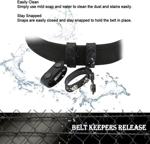 Double Snap Belt Keepers, Silicon Duty Keeper for 2¼" Belt Concealed Carry, 4-Pack