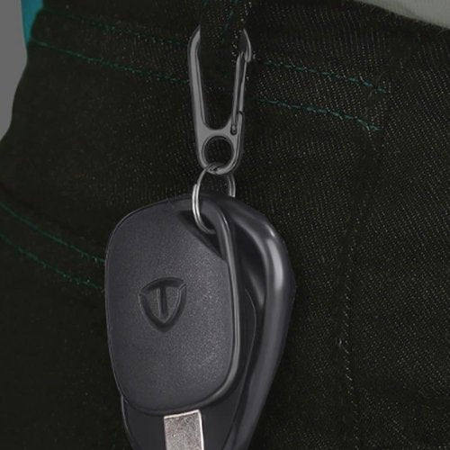 10Pcs Mini Keychain Carabiner Clips, Metal Spring Snap Hook Key Holder Organizer Black