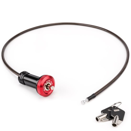 Knog Boa 60 - Bike Cable Lock - Handlebar End Lock - Anti Theft for Mountain/Road Bike Bars (RED)