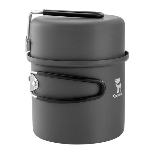 Qunature Ultralight Camping Pot 1.1L Foldable Camping Cups Cooking Pot Water Soup Food Bowl Cup Mug Bottle for Outdoor Backpacking Hiking
