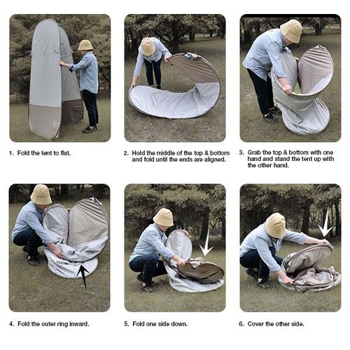 TRIPTIPS Pop Up Shower Tent with Floor Changing Tent with Mesh Window Camping Shower Tent 6.9 FT Privacy Tent for Portable Toilet Outdoor Portable Dressing Room, Removable Rain Cover/UPF 50+ (Green)