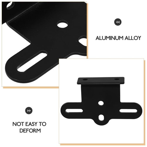 CLISPEED Bicycle Reflector Rack Road Bike Reflector Bracket Rear Rack Reflector Mount Rack, 10.00X5.70X2.20CM, Black, 1413X56WGLP8Z
