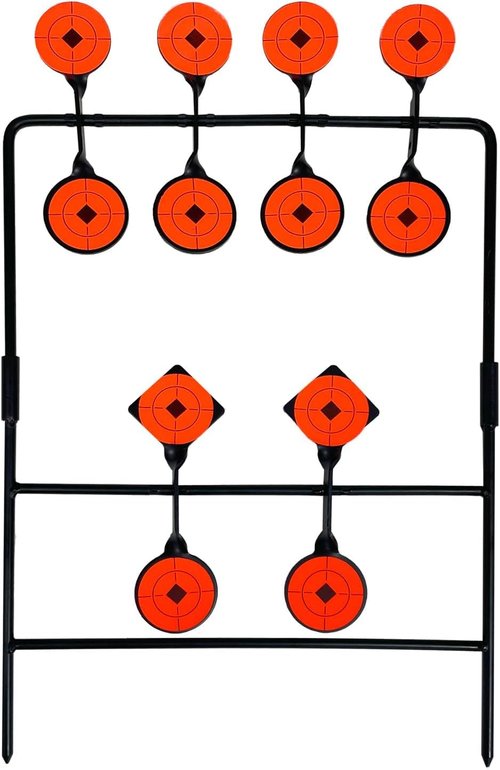 Metal Target, Backyard BB Target, Automatic Reset, Round, Iron, Portable Design, Suitable for Home Garden, Lawn, Farm, Patio, Backyard(Round) (Twelve)