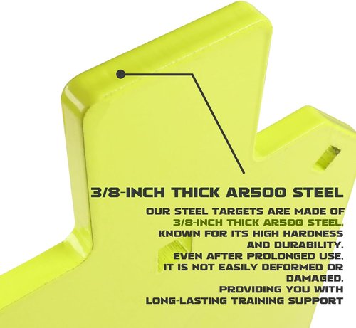 Highwild AR500 Steel Target for Shooting 3/8" Thick Gong Silhouette Metal Target - Laser Cut - Neon Color