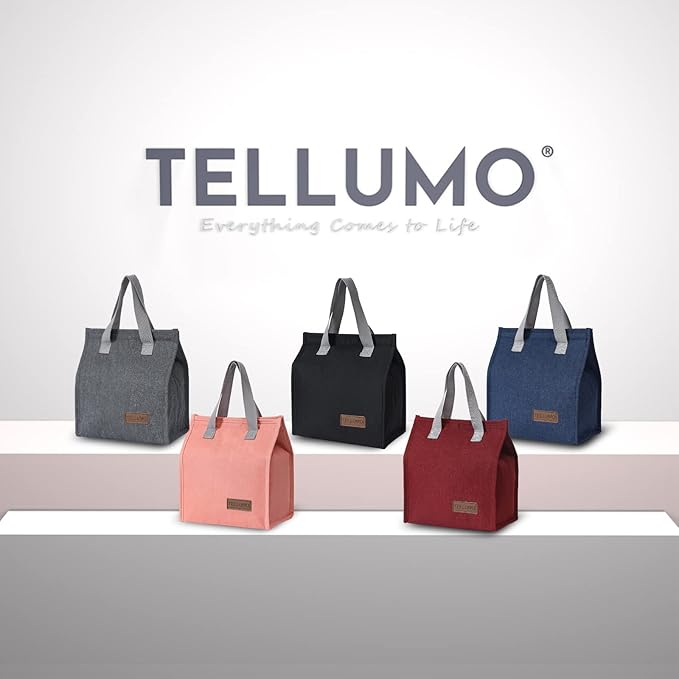 TELLUMO Lunch bag, Insulated Lunch Bag for Women Men Large Lunch Box Container Reusable Leakproof Tote for Office, Work, School, Beach or Travel (Pink)