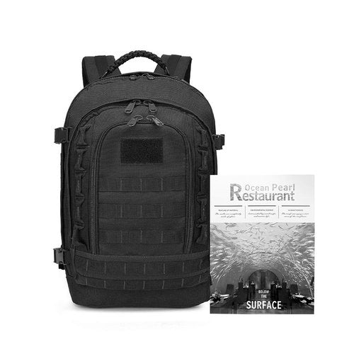 KRTG 35L Military Tactical Backpack Army 3 Day Assault Pack Bag with Molle System (Black)