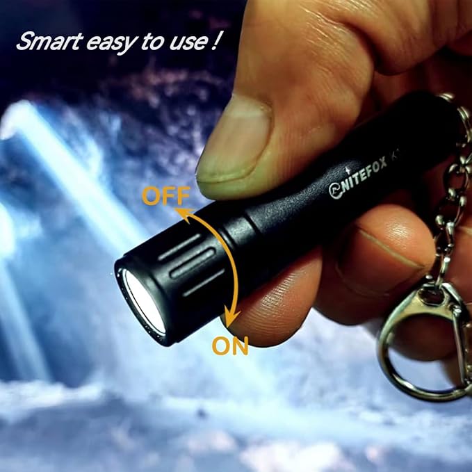 Bright Keychain Flashlight K1,high Bright 150 lumens,as Small Flashlight Lantern Camp lamp Light,Waterproof Torch for EDC,Reading,Sleep,Dog Walking,Camping,Hiking (Black)