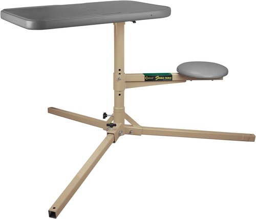 Caldwell Stable Table Lite with Weatherproof Tabletop, Ambidextrous Seat and Fully Collapsible Design for Easy Transport and Outdoor Target Shooting