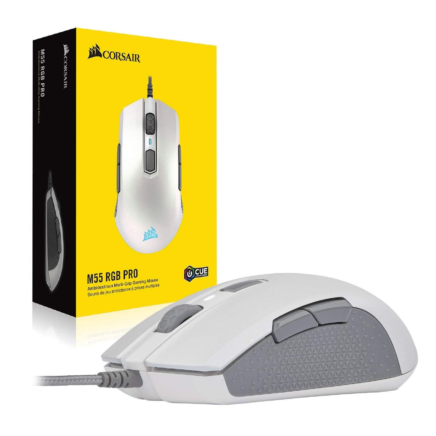 Corsair M55 Wireless Lightweight FPS Gaming Mouse – 2.4GHz & Bluetooth – 24,000 DPI – Long-Lasting Battery Life – Six Programmable Buttons – Textured Side Grips – Black