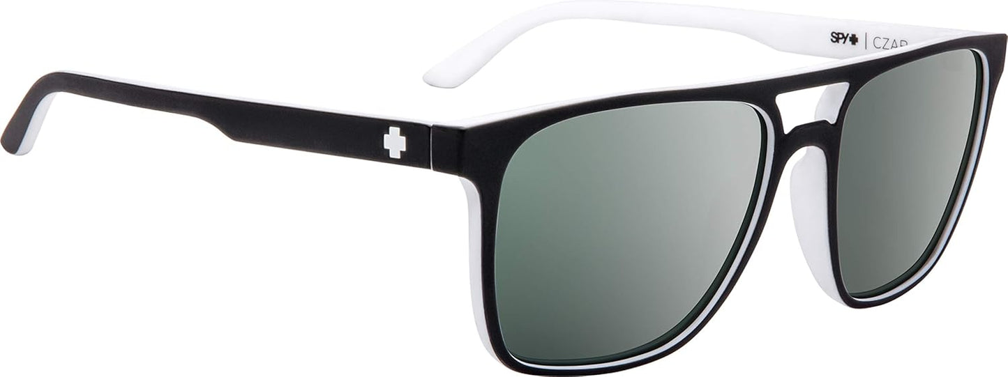 Spy Square Czar Whitewall-HD Plus Gry Green W/Platinum Spectra Mirror, Multi, One Size