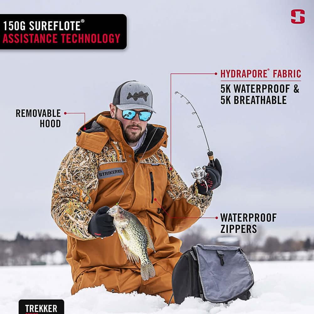 Striker Men's Cold Weather Durable Windproof Water-Resistant Breathable Outdoor Fishing Trekker Jacket with Removable Hood