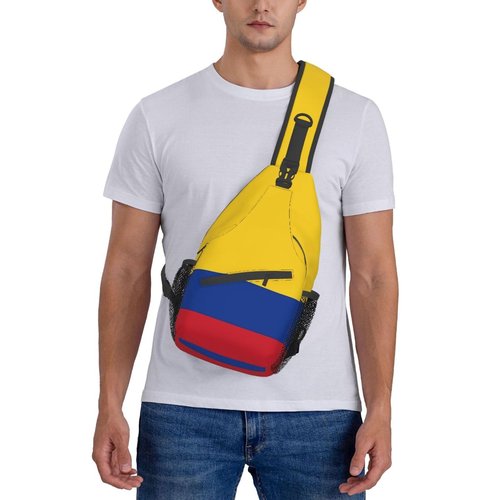 ASYG Colombia Flag Sling Bag Crossbody Backpack Colombian Travel Hiking Daypack Shoulder Chest Bag for Women Men