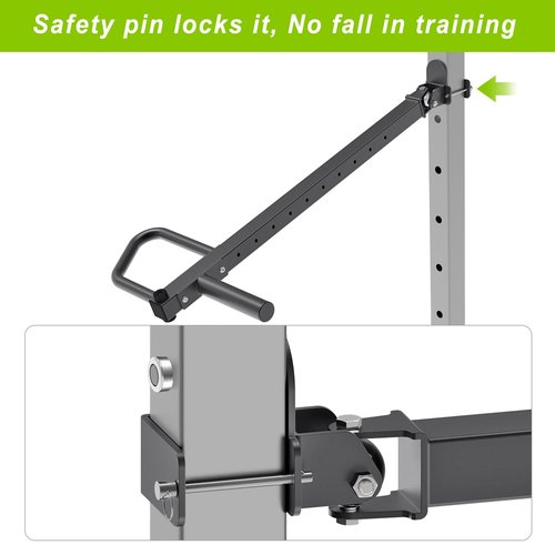 SELEWARE Heavy Duty Adjustable Jammer Arms Lever Arms - 600 lbs Capacity, Alloy Steel, Fits 3'' x 3'' Power Racks with 5/8" or 1" Holes, Home Gym Strength Training, Compatible with 2" Olympic Plates