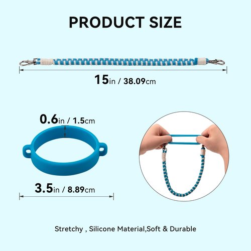 Soledea Water Bottle Handle, Hand-Woven Lanyards Silicone Water Bottle Sling, Carrier, Holder with Strap Compatible 8-40oz Stanley Cup Hydroflask Bottle Accessories-Pink