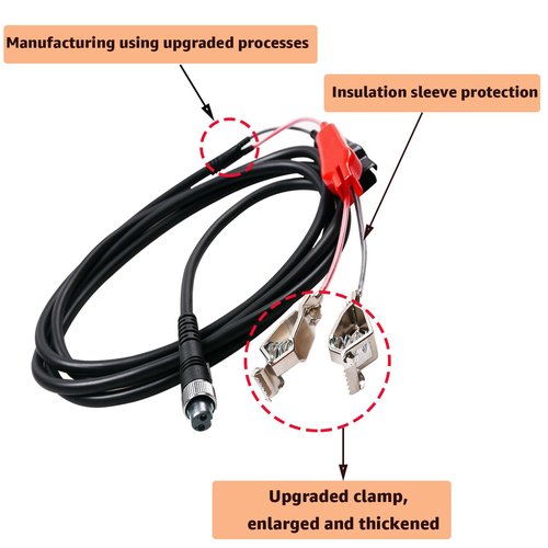 Yubunt Electric Fishing Reel Line, 9.84 Foot Electric Fishing LineReel Power Cord Compatible with Daiwa Tanacom 1000, Shimano, BeastMaster, Seaborg 500MJ, and ForceMaste.(9.84ft -2Pcs)