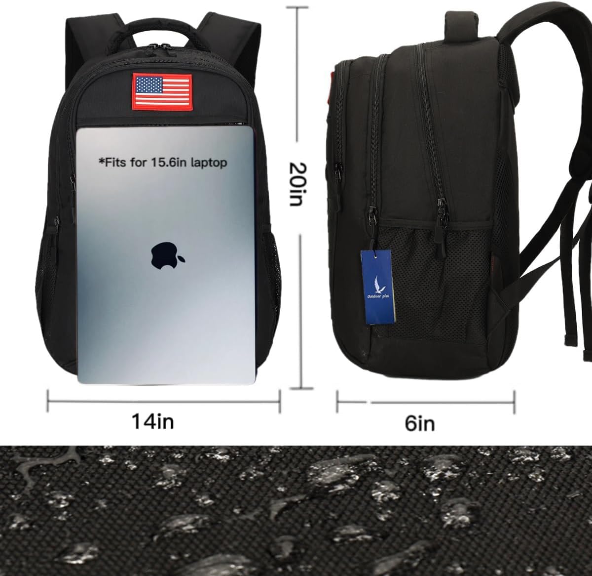outdoor plus Camo Backpack,Military Boys Backpacks for School,40L Army Bookbag with USB Charging Port Waterproof