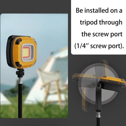LOFTEK Portable Outdoor Rechargeable Light, 2000lm, 6000mAh Power Bank, 4 Colours Waterproof Magnetic Light for Camping, Hiking, Fishing, Hurricane, Emergency
