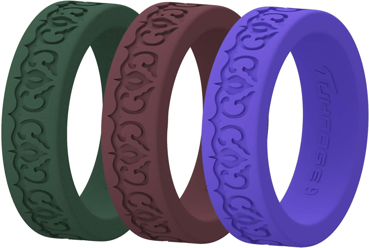 Tuhaoge Women's Silicone Wedding Ring - Silicone Rubber Wedding Bands - Representing Freedom & Dreams