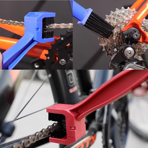 ROYHOO 5PCS/Set Bicycle Chain Cleaning Tool Set,Bike Chain Crankset Brush,Motorcycle Washer Cleaner Brush Tools