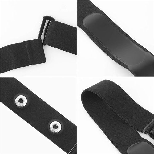 LIVLOV Heart Rate Monitor Replacement Strap, Chest Replacement Strap Compatible with Wahoo Tickr Polar H7 Garmin HRM Coospo, IP67 Waterproof, Adjustable Soft Size M to XXL