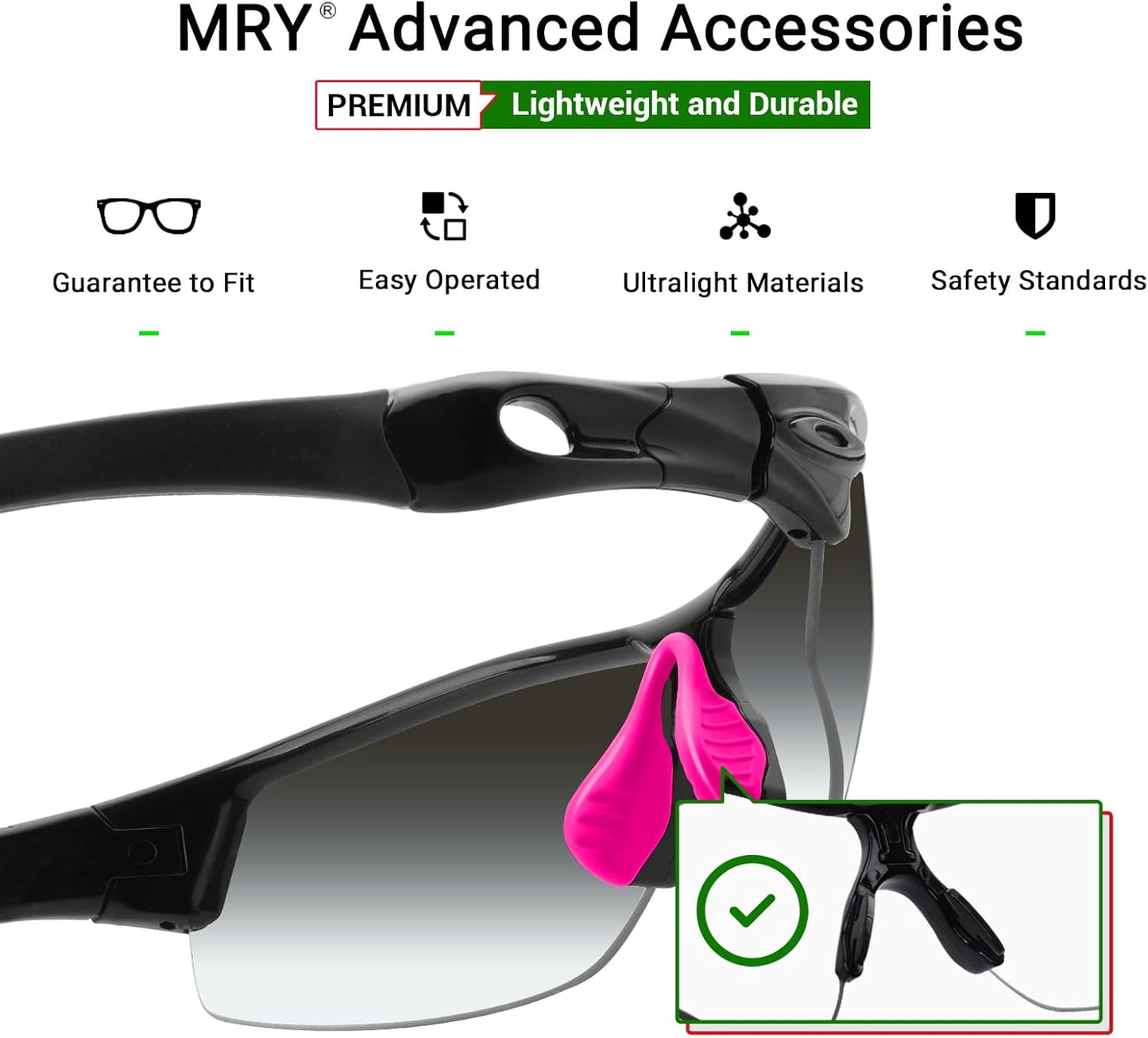 Mryok Replacement Nosepiece Nosepad for Oakley Radar Path EV RadarLock Sunglass