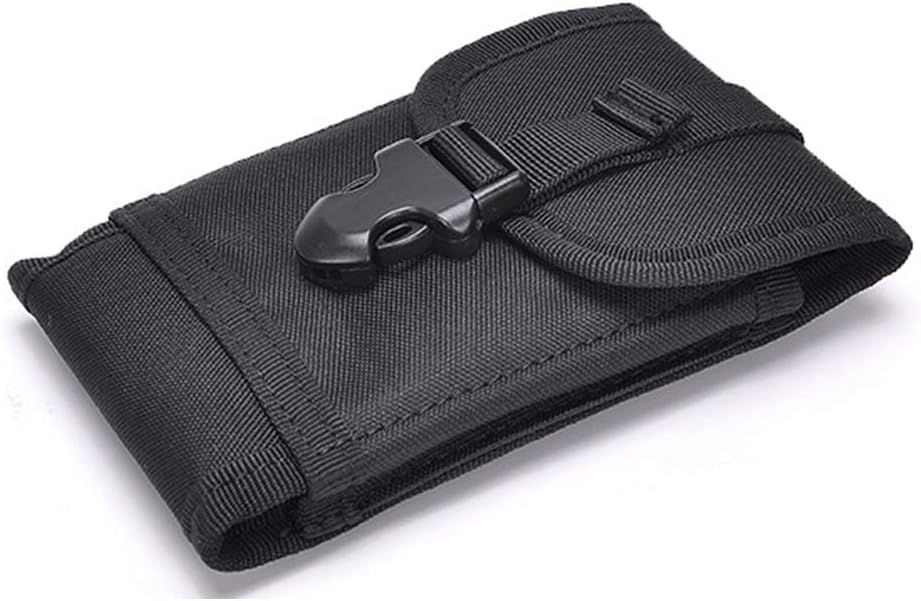 Outdoor MOLLE Tactical Military Pouch Army Black Waist Holster Smartphone Pouch Military 1000D Nylon Hook Loop Belt Phone Holster Phone with Slim Case