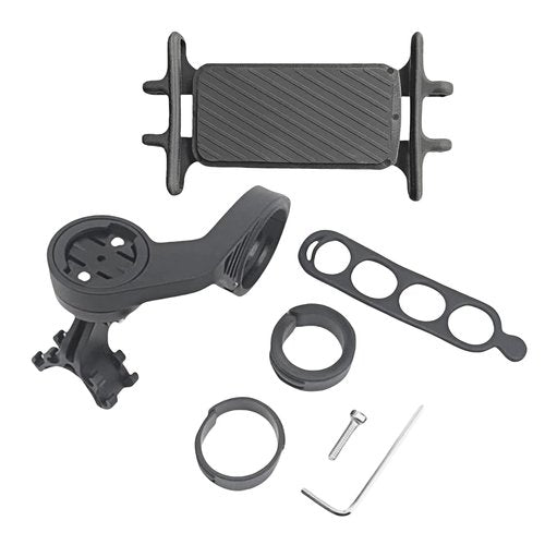 SUKOUSRAM Bicycle Computer Bracket Mount Compatible with Gar Min Edge IGPS Port with Bike Light Strap Mount & Phone Holder for Road Bike Mountain Bike 25.4-31.8mm Handlebar