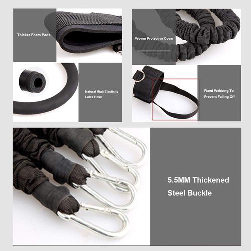 Boxing Training Resistance Band Set Leg Strength and Agility Training Strap System for Boxing,MMA,Muay Thai,Karate Combat, Basketball,Football Build Speed and Strength for Hitting