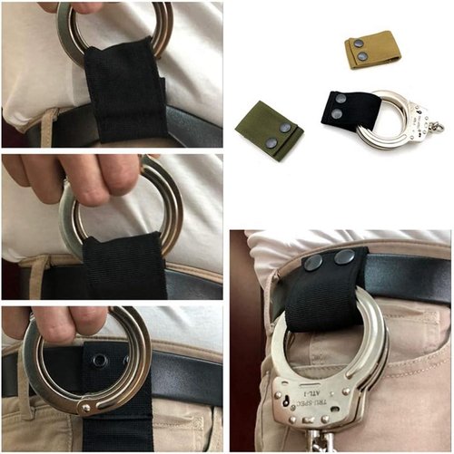 Handcuff Case Nylon Hand Cuff Strap Holder Safety Snap Closure 2.25" Duty Belts