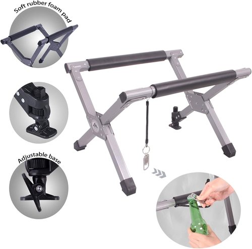 Ablazer Folding Cooler Stand with Carry Bag, Anti-Slip for Camping Hiking BBQ Cooking Picnic Outdoor, Light Weight Foldable Fridge Ice Box Holder