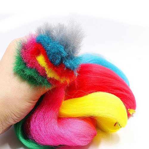 Fly Tying EP Silky Fiber 6 Deep Colors Fly Fishing Synthetic Silk Fiber Minnow Baitfish Body Fly Tying Materials