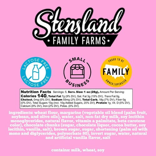 Stensland Freeze Dried Ice Cream (1.5oz) Strawberry, Cotton Candy, Mint Chip. (Strawberry)