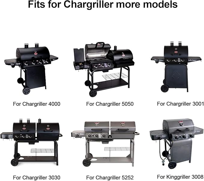 Hisencn Porcelain Cast Iron Cooking Grates for Char-Griller Duo 5050, 3001, 5650, 3008, 3030, 3725, 4000, 2121, King Griller 3008 5252, 19.75'' Grill Grates for Char Griller 5050 Replacement Parts