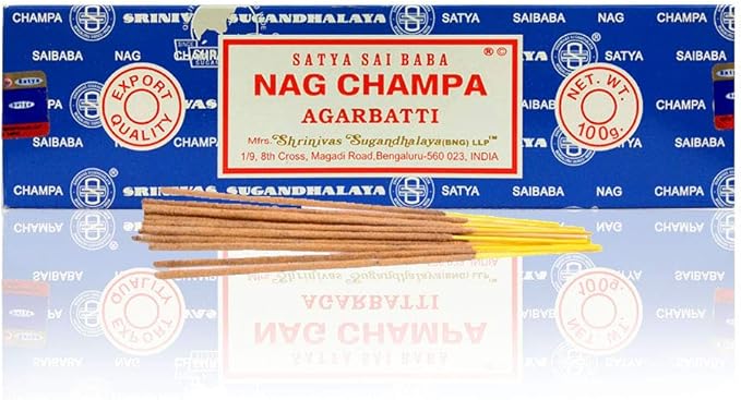 Satya Nag Champa 100 Gram Incense Sticks for Positivity, Meditation, Relaxation, Yoga, Healing (Approx 100 sticks)