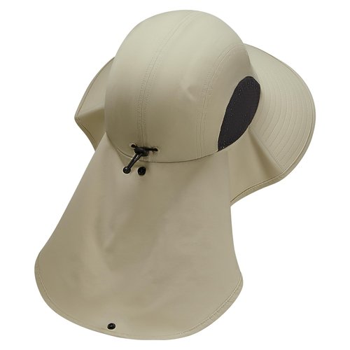 UVSAI UPF 50+ Foldable Sun Hats Wide Brim with Large Neck Flap for Men Women UV Protection Gardening Fishing Beach Hat Beige