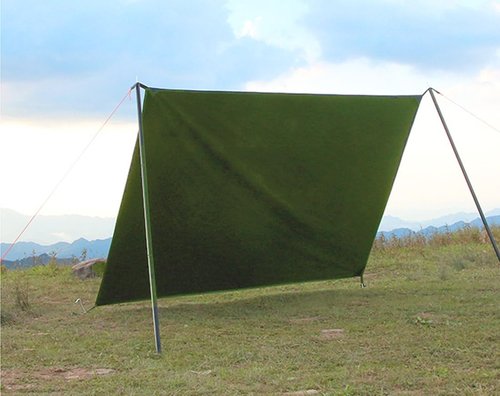 Bringsine Bringsine Waterproof Camping Tent Tarp-95"x83",4 in 1 Multifunctional Tent Mat Footprint for Camping,Hiking and Picnic,Ultralight & Foldable+Tent Stakes (Green, 95" x 83")