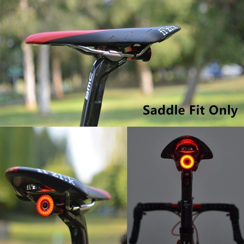 Smart Bike Tail Light Ultra Bright, Bike Light Rechargeable Auto On/Off, IPX6 Waterproof LED Bicycle Lights, High Intensity Rear Accessories Fits Any Road Bikes