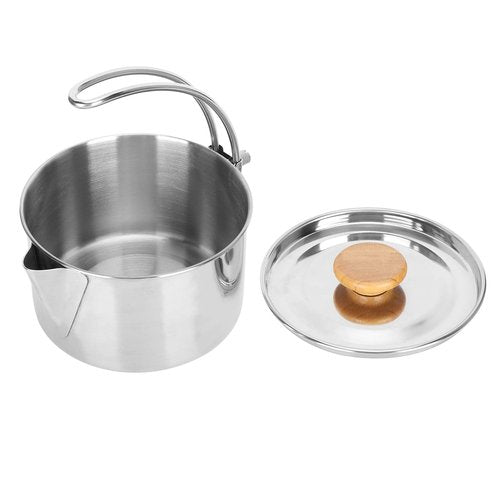 Stainless Steel Kettle, Practical Portable Folding Coffee Pot for Camping, Hiking and Fishing