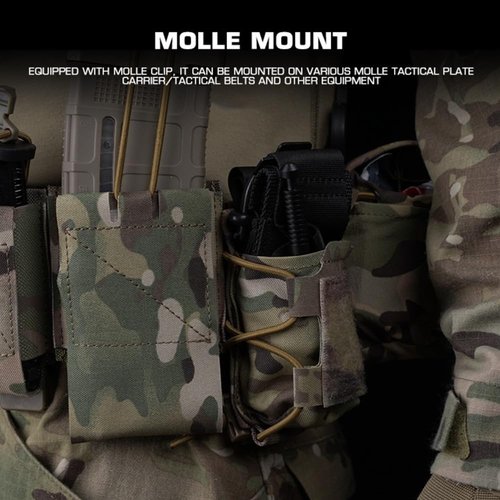 Shanyingquan Tourniquet Kit Pouch,Micro Compact MED MOLLE Pouch Trauma Kit Pack Rapid Deployment TQ Holder First Aid Bag, 12.3x5.3cm