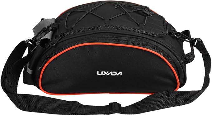 Lixada Bicycle Back Pannier Bag Bicycle Back Seat Bag Saddle Bag Shoulder Bag for Mountain Bike Cycling Outdoor