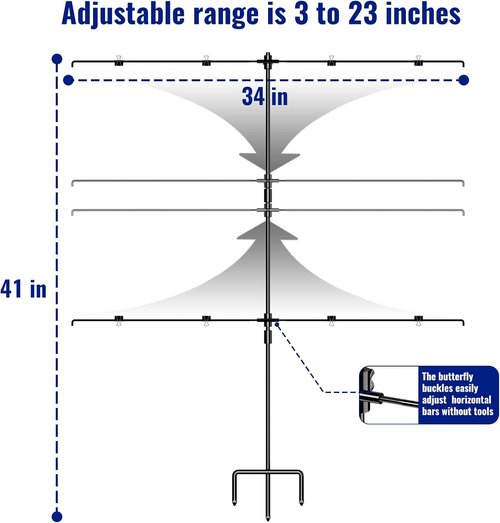 Highwild Adjustable Paper Target Stand, Frame with 8 Clips | Clear Bullseye Targets Sheet for Shooting Practice