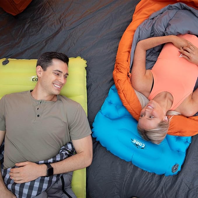 CORE Sleeping Pad for Camping | Perfect Ultralight Sleeping Mat for Tents & Camping Gear | Lightweight & Inflatable Blow Up Mattress for Travel, Hiking & Outdoor Use