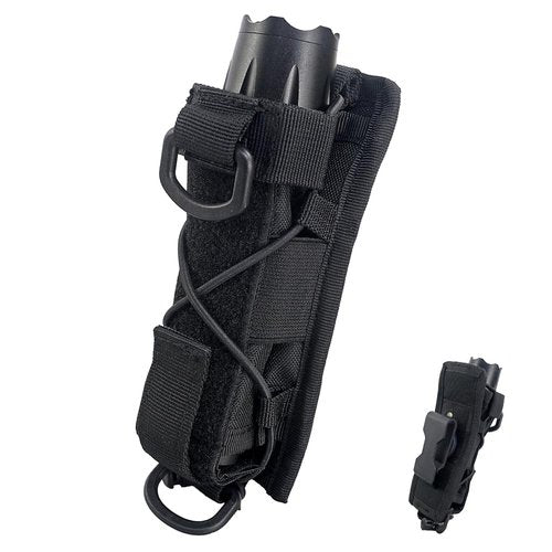 Depring Rotatable Flashlight Holster for Tactical Torch Adjustable Tool Flashlight Holder Heavy Duty Belt Pouch with Revolvable Clip