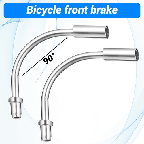 Giantree Bike V Brake Noodle Cable Guide Pipe, 4Pcs Brake Noodle Cable Guide Pipe and End Caps accessories Bicycle Brake Pipe with Rubber Boots for Mountain and Road Bicycle Riding Set(90° Noodles)