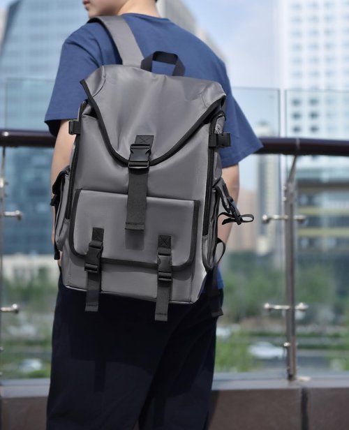 epicyoyagi Backpack for Men Lightweight Backpack Fits 15.6 inch Waterproof Rucksack for Traveling Hiking ﻿ (Gray)