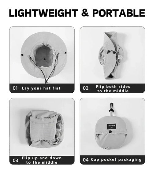 Sun Hats for Men Women Waterproof UPF 50+ Bucket Hat Protection Hat for Fishing Hiking Garden Safari Beach Khaki New